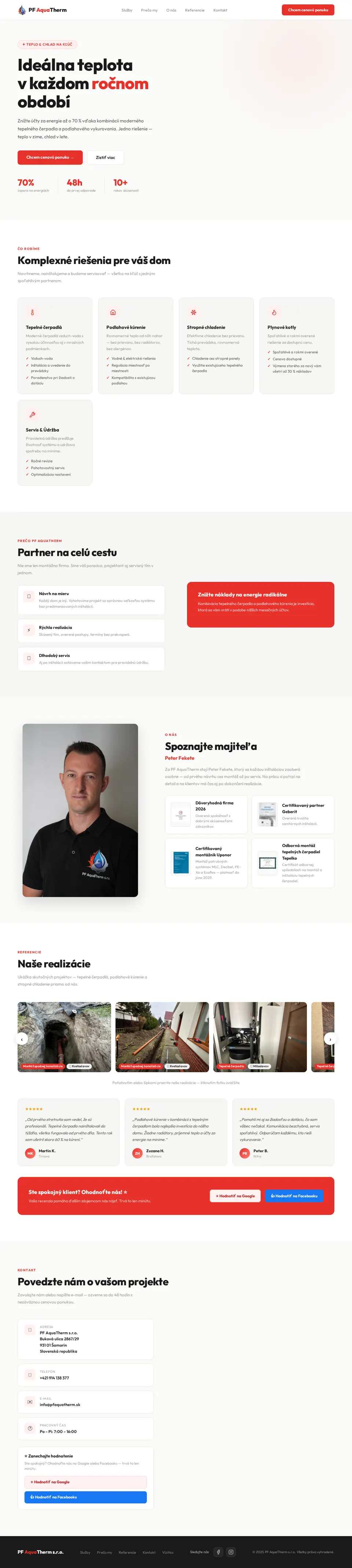 PF AquaTherm - firemný web